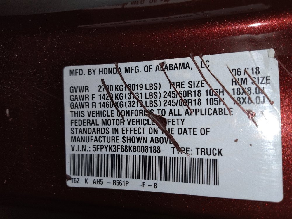 Used 2019 Honda Ridgeline RTL-T image 33