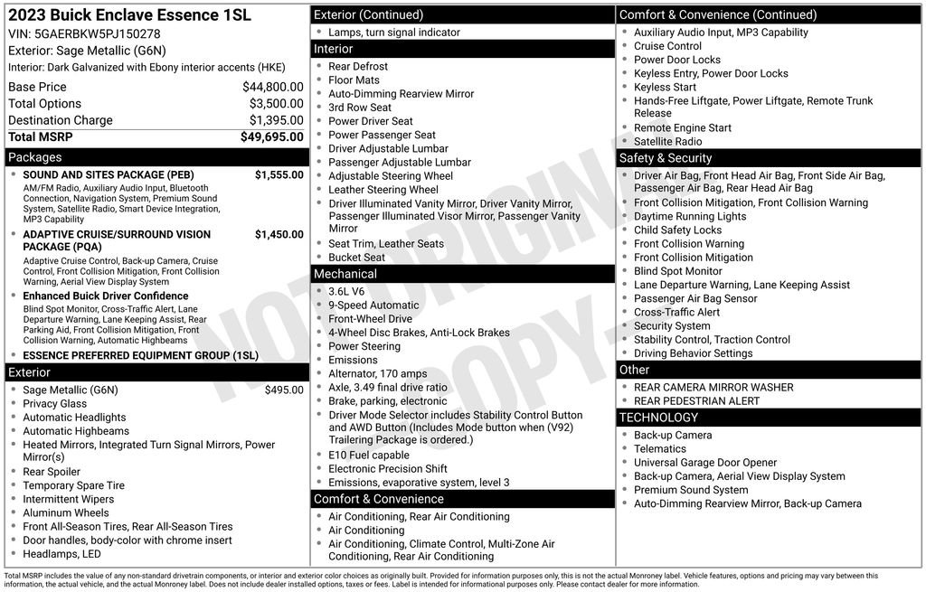 Used 2023 Buick Enclave Essence w/ Sound and Sites Package image 6