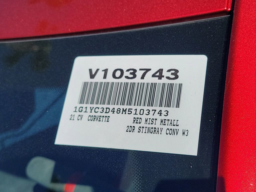 Used 2021 Chevrolet Corvette Stingray Premium Conv w/ Battery Protection Package image 27
