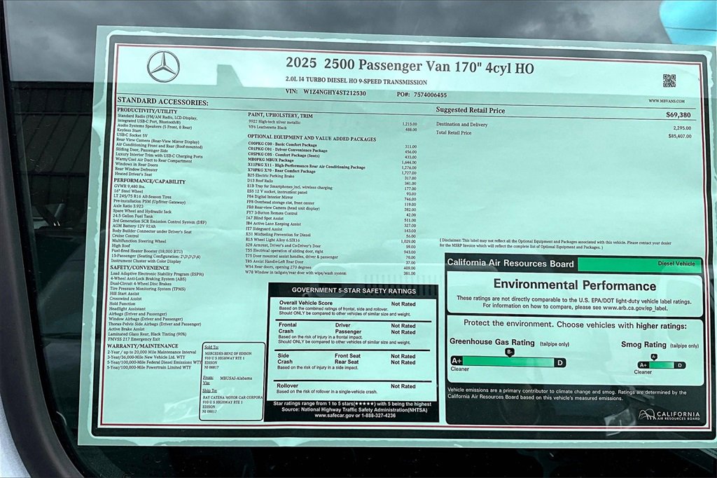 New 2025 Mercedes-Benz Sprinter 2500 image 13
