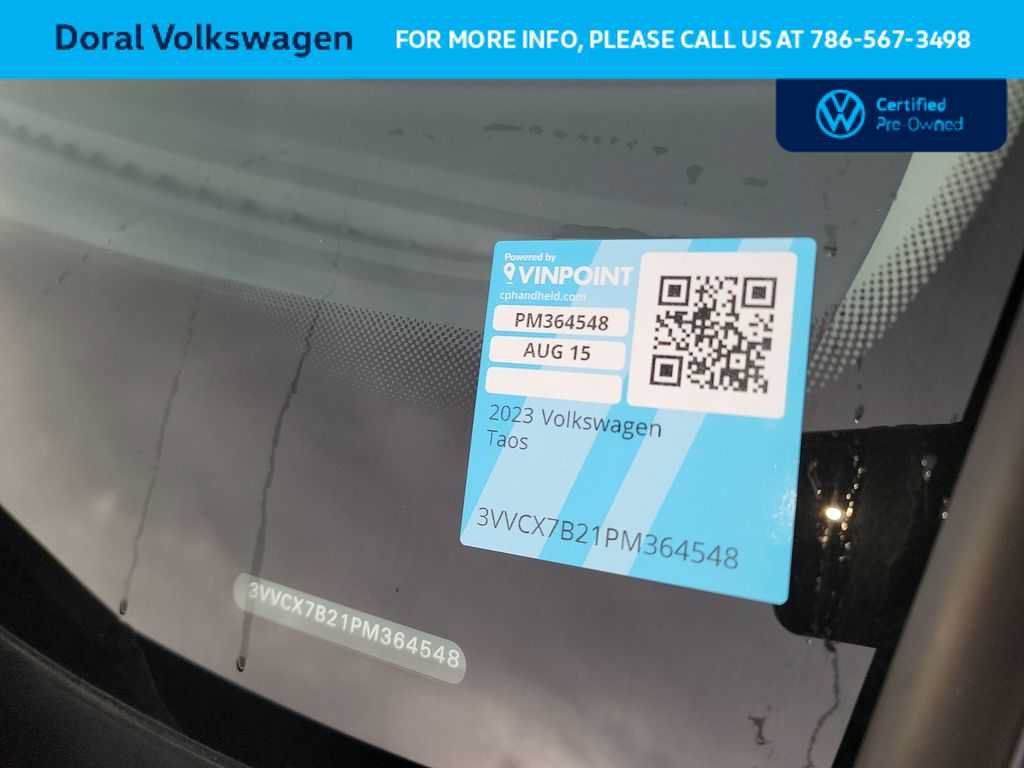 Certified 2023 Volkswagen Taos S FWD image 33