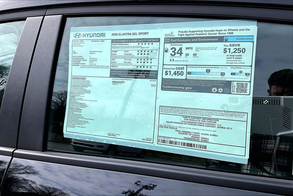 New 2026 Hyundai Elantra Sport image 16