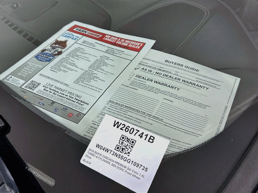 Used 2016 Buick Cascada Premium FWD image 13
