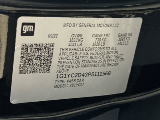 Certified 2023 Chevrolet Corvette Stingray Premium Cpe w/ 3LT RWD image 26
