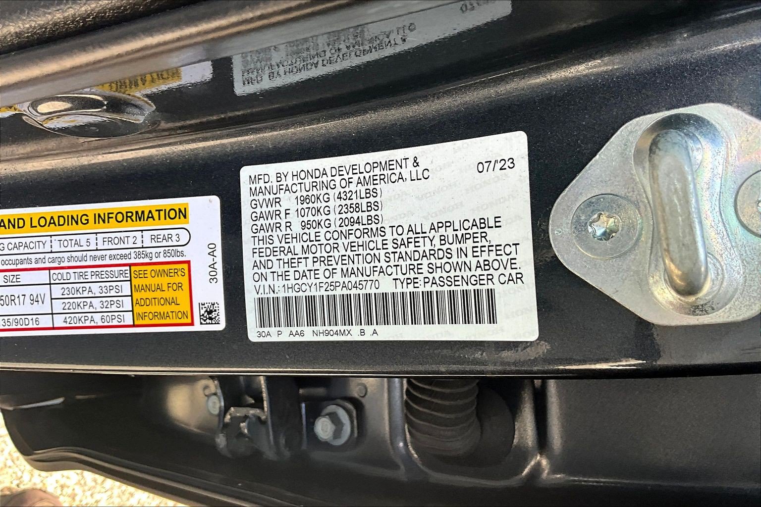 Certified 2023 Honda Accord LX image 33