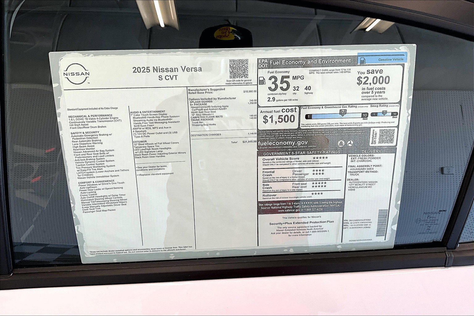 New 2025 Nissan Versa S w/ S Plus Package image 74