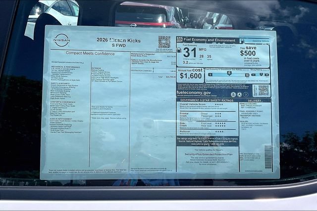 New 2026 Nissan Kicks S FWD image 13