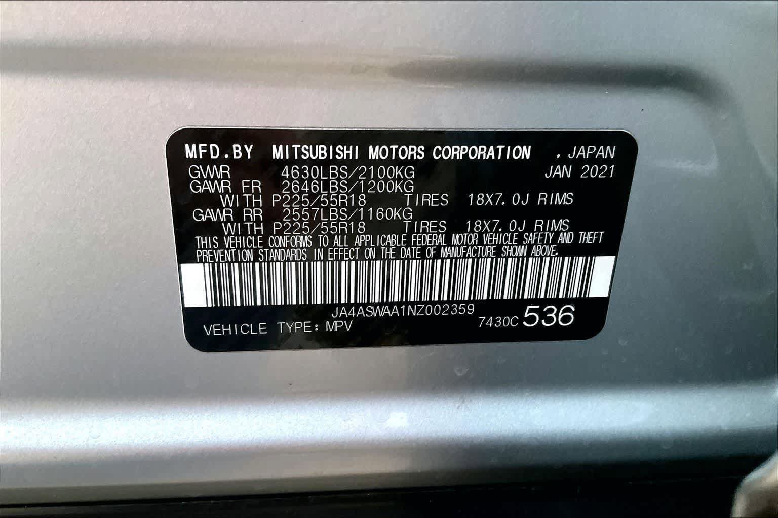 Used 2022 Mitsubishi Eclipse Cross SE FWD image 20