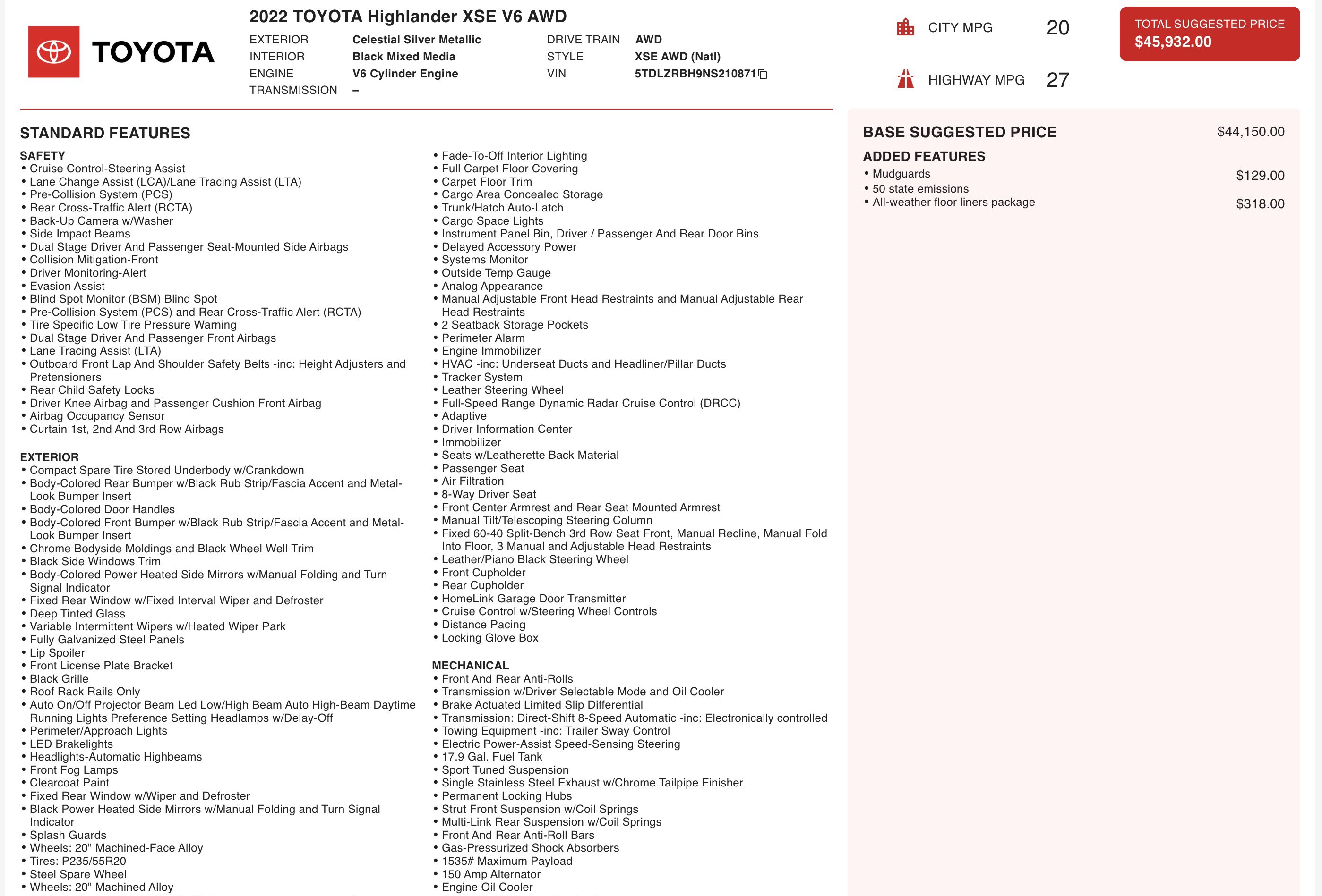 Used 2022 Toyota Highlander XSE image 5