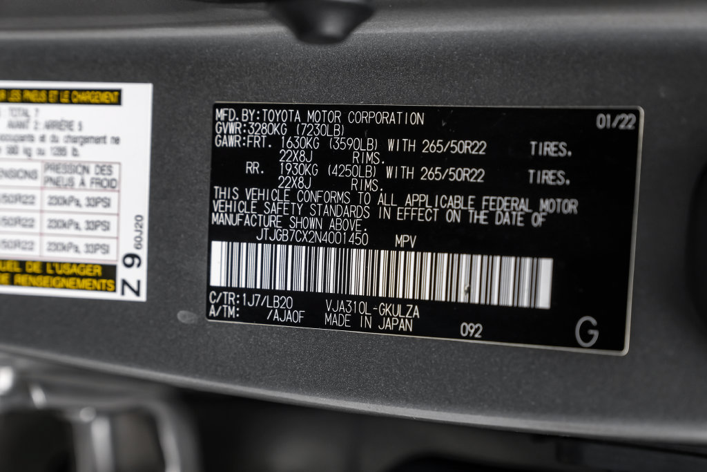 Used 2022 Lexus LX 600 4WD w/ Luxury Package image 63