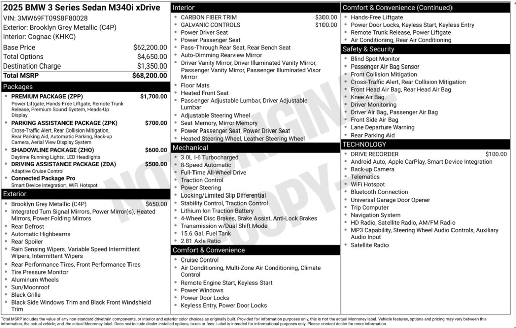 Certified 2025 BMW M340i xDrive w/ Premium Package AWD/4WD image 6