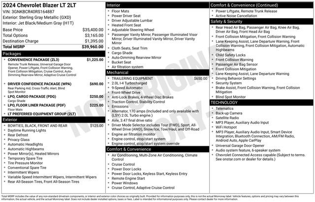 Used 2024 Chevrolet Blazer LT w/ Convenience Package FWD image 11