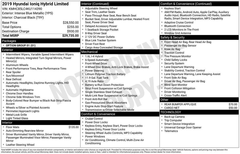 Used 2019 Hyundai Ioniq Limited image 25