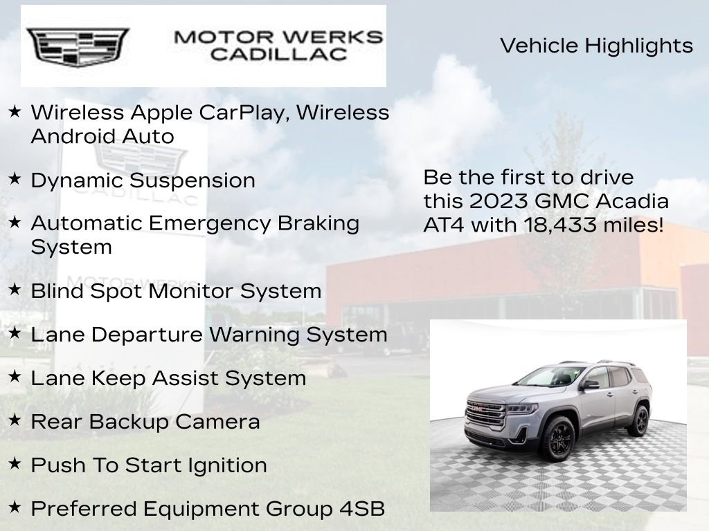 Used 2023 GMC Acadia AT4 w/ LPO, Floor Liner Package image 6