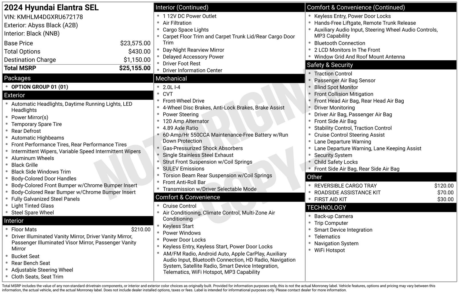 Used 2024 Hyundai Elantra SEL FWD image 31