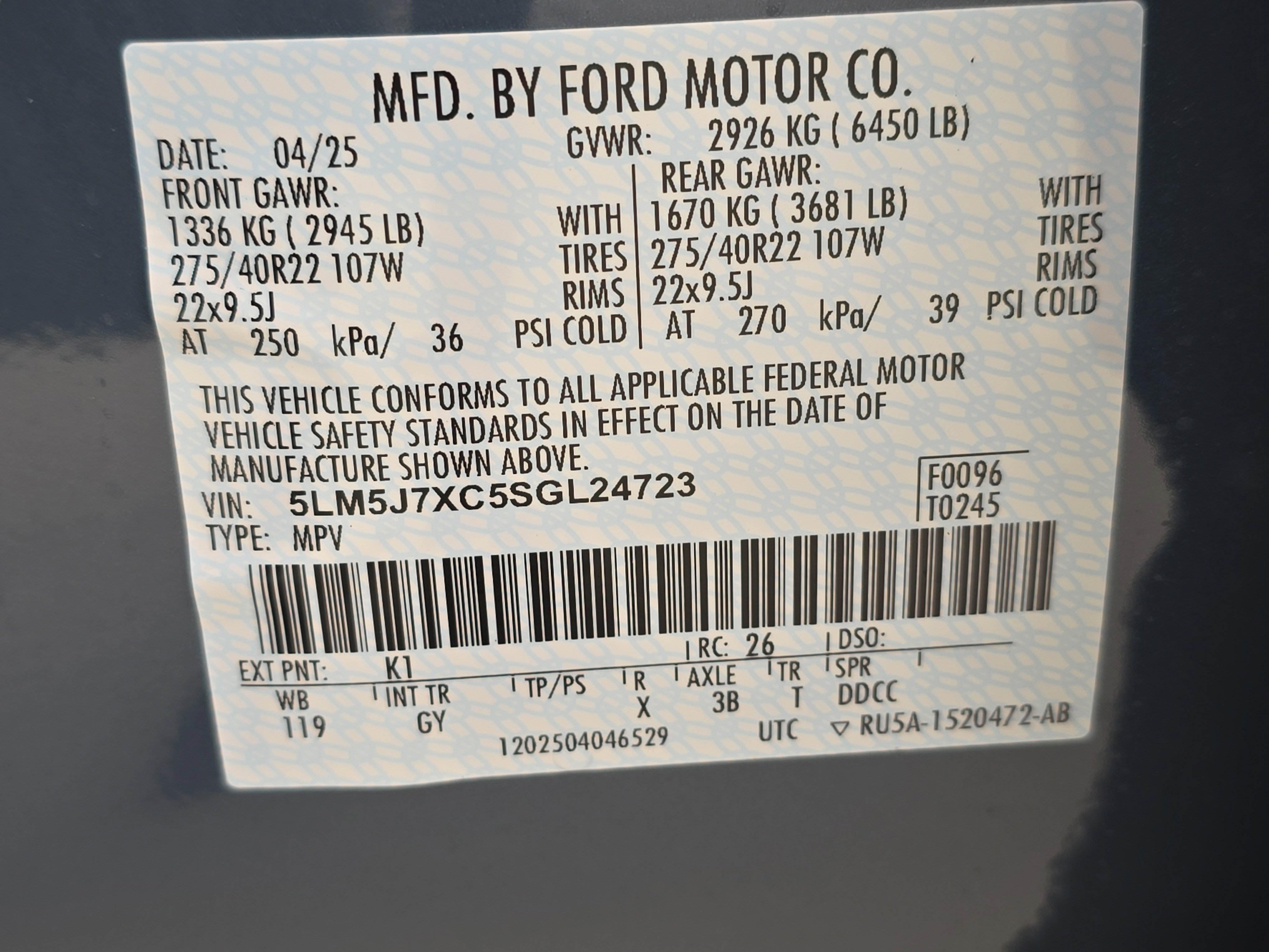 New 2025 Lincoln Aviator Reserve w/ Equipment Group 201A image 37