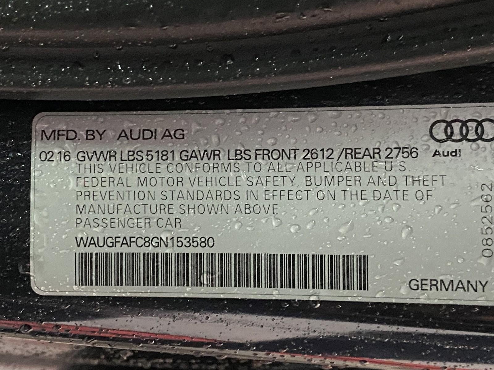 Used 2016 Audi A6 2.0T Premium Plus w/ Premium Plus Package AWD/4WD image 32