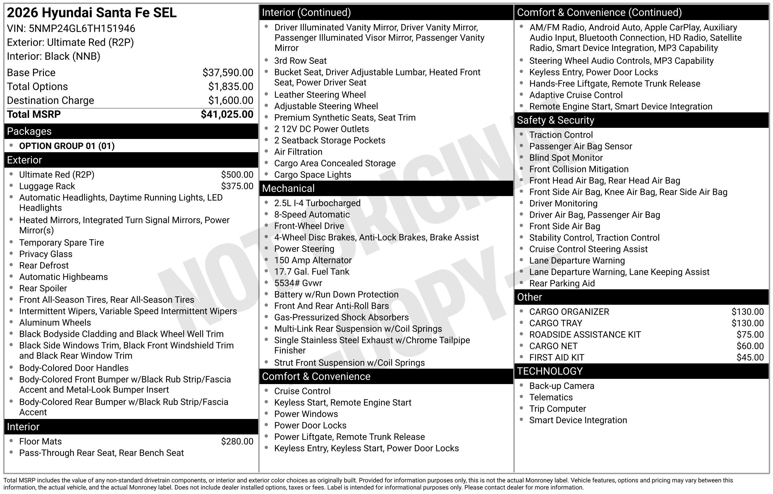 Used 2026 Hyundai Santa Fe SEL FWD image 43