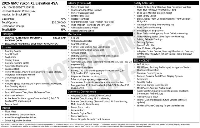Certified 2026 GMC Yukon XL Elevation AWD/4WD image 41
