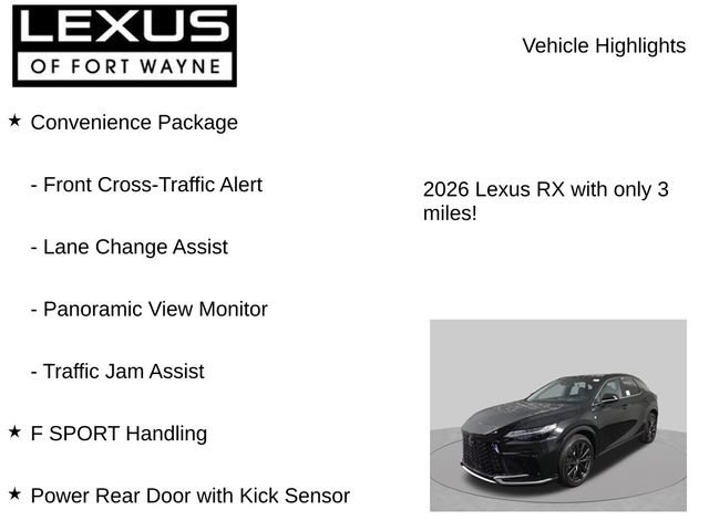 New 2026 Lexus RX 350 F Sport w/ Convenience Package AWD/4WD image 8