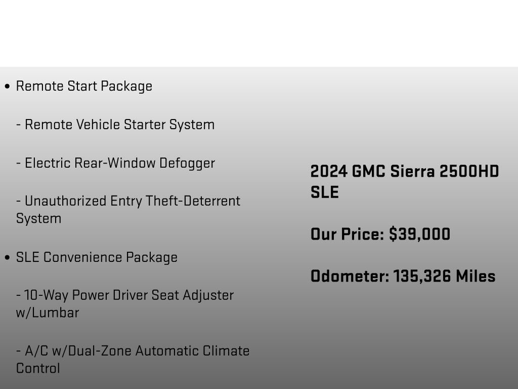 Used 2024 GMC Sierra 2500 SLE w/ SLE Value Package; image 18