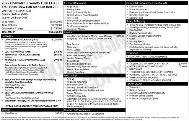 Used 2022 Chevrolet Silverado 1500 LT Trail Boss w/ Convenience Package II image 31