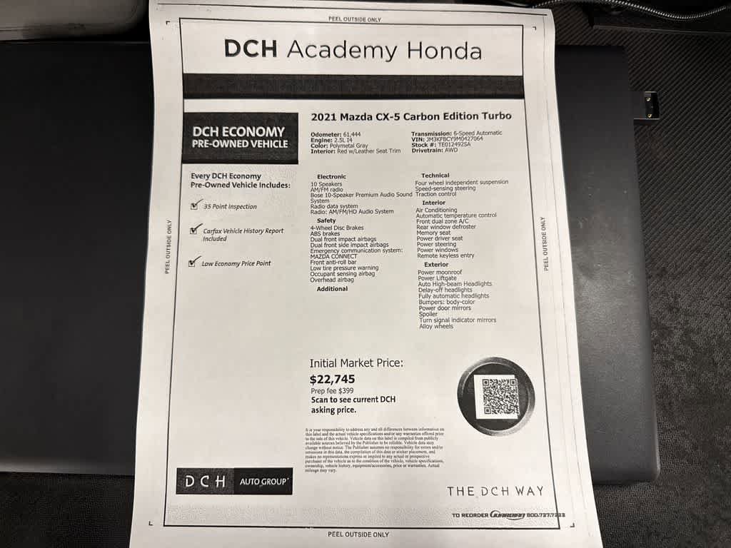 Used 2021 MAZDA CX-5 Carbon Edition AWD/4WD image 13