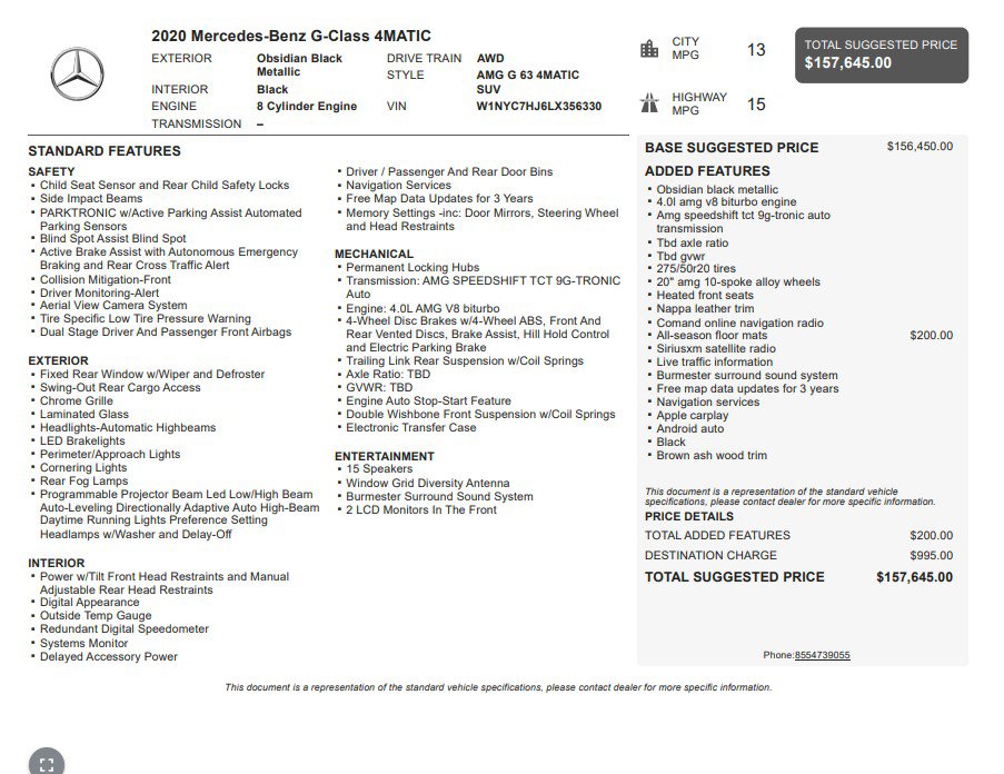 Used 2020 Mercedes-Benz G 63 AMG 4MATIC image 12