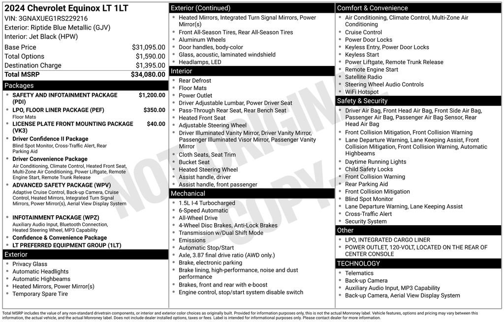 Used 2024 Chevrolet Equinox LT AWD/4WD image 2