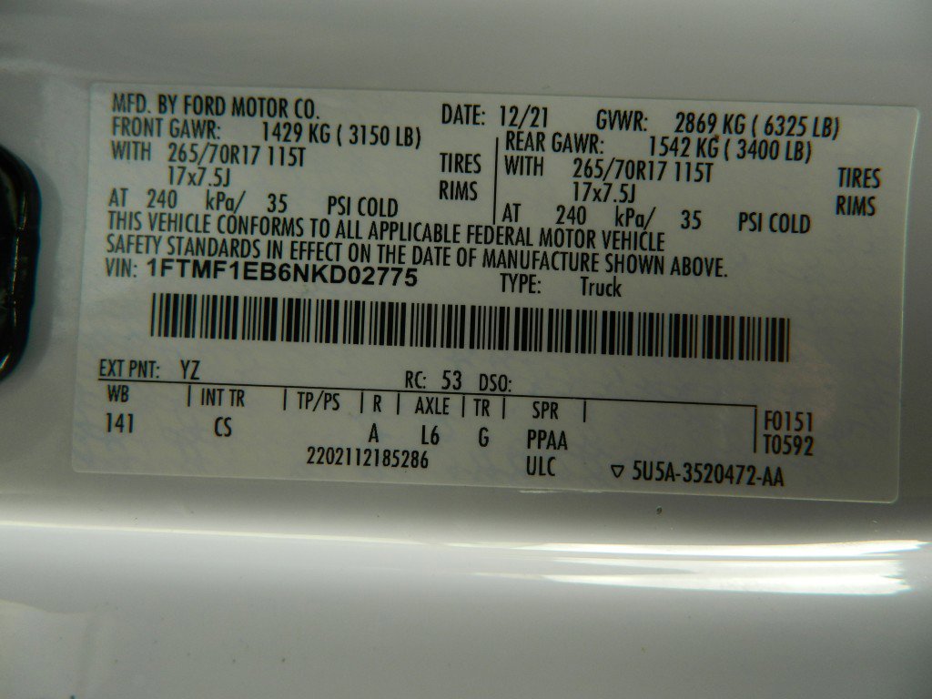 Used 2022 Ford F150 XL w/ Equipment Group 101A High image 21