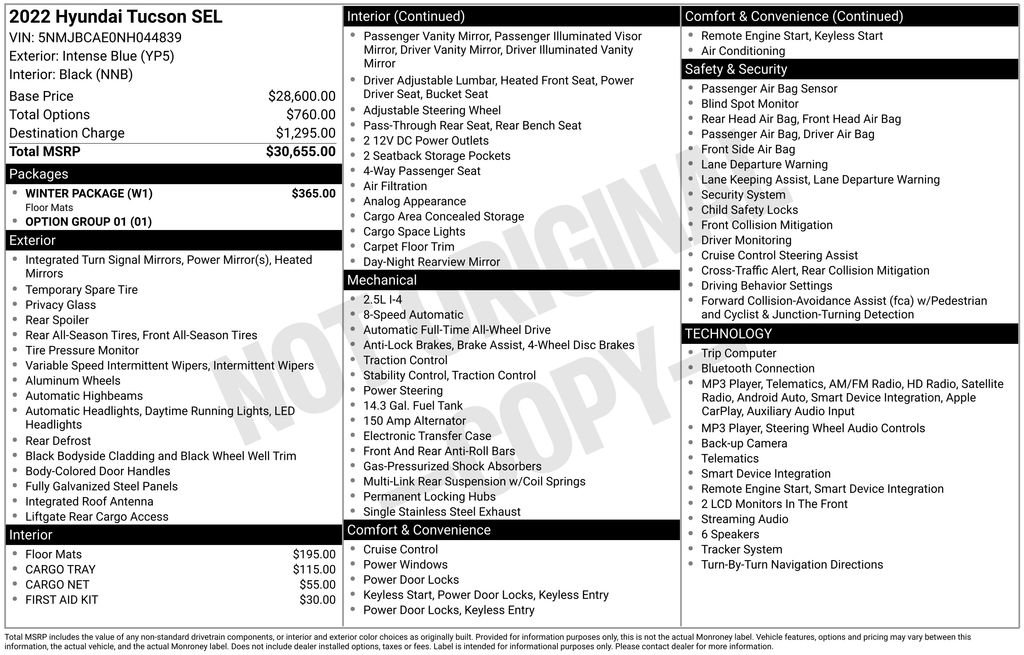 Used 2022 Hyundai Tucson SEL w/ Winter Package AWD/4WD image 5