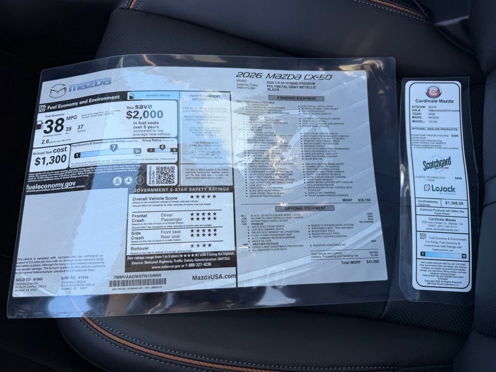 New 2026 MAZDA CX-50 AWD 2.5 Hybrid w/ Weather Package image 35
