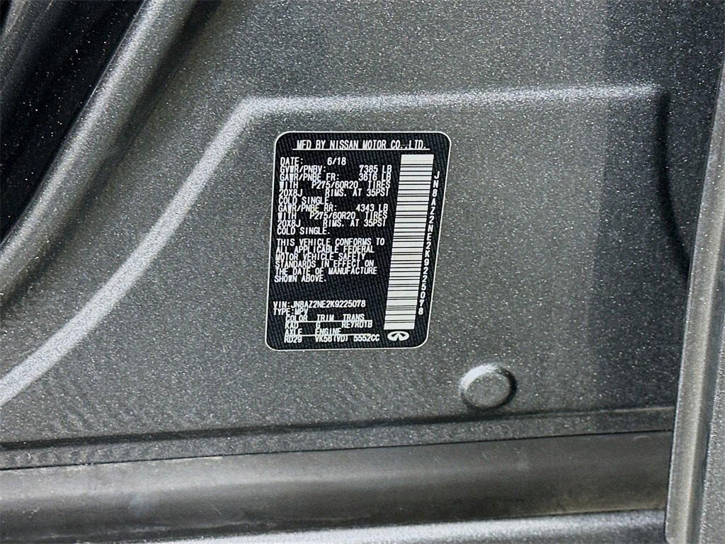 Used 2019 INFINITI QX80 Luxe w/ Proassist Package image 35