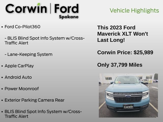 Used 2023 Ford Maverick XLT w/ Equipment Group 300A Standard image 12