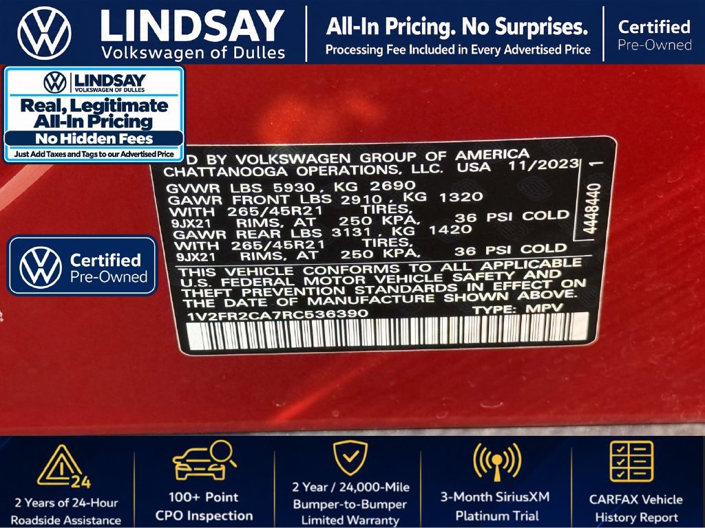 Used 2024 Volkswagen Atlas SEL Premium R-Line AWD/4WD image 28