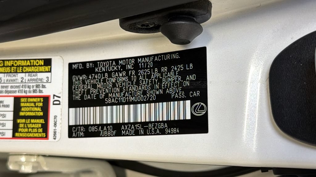 Certified 2021 Lexus ES 250 w/ Accessory Package 2 AWD/4WD image 34