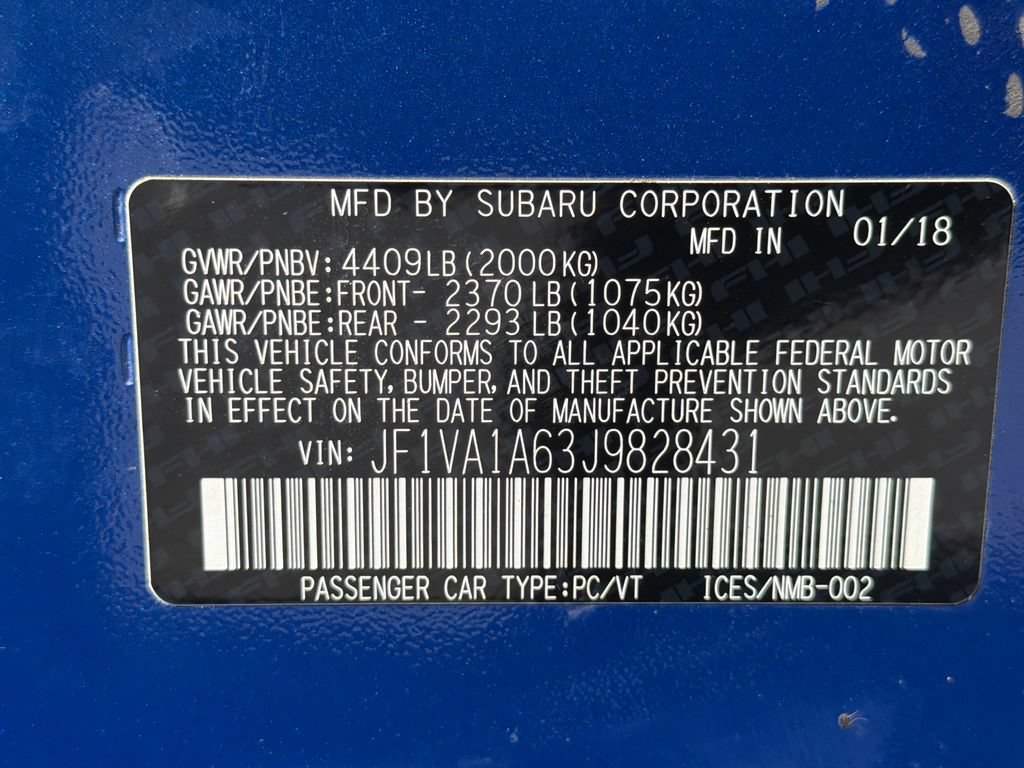 Used 2018 Subaru WRX AWD/4WD image 50
