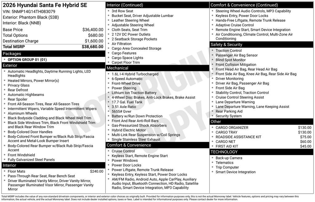 Certified 2026 Hyundai Santa Fe SE FWD image 5