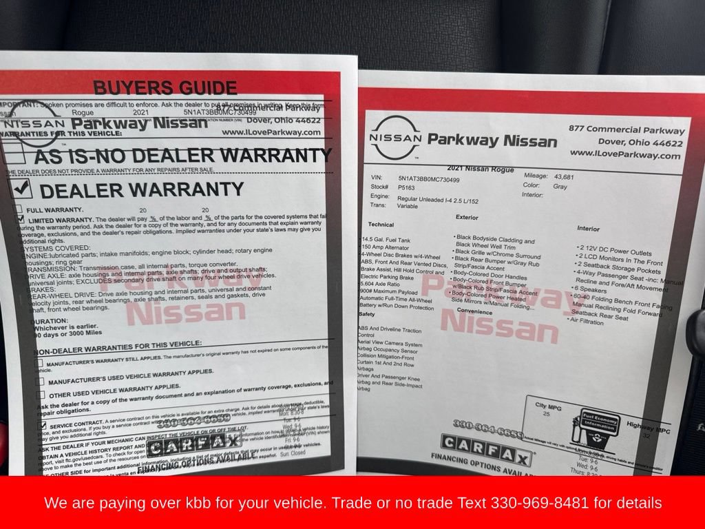 Used 2021 Nissan Rogue SV AWD/4WD image 43