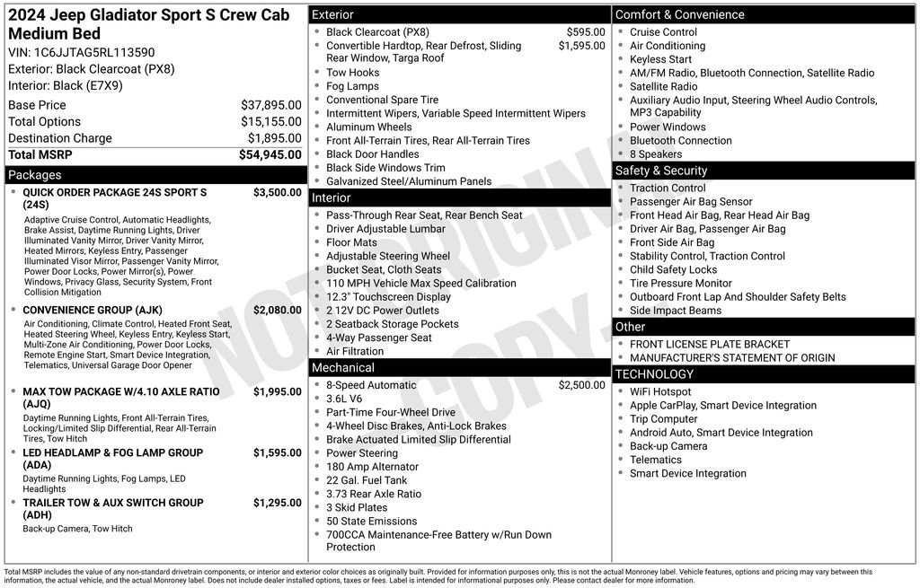 Used 2024 Jeep Gladiator Sport