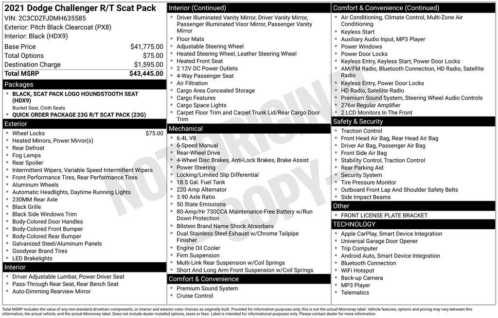 Used 2021 Dodge Challenger R/T Scat Pack RWD image 17
