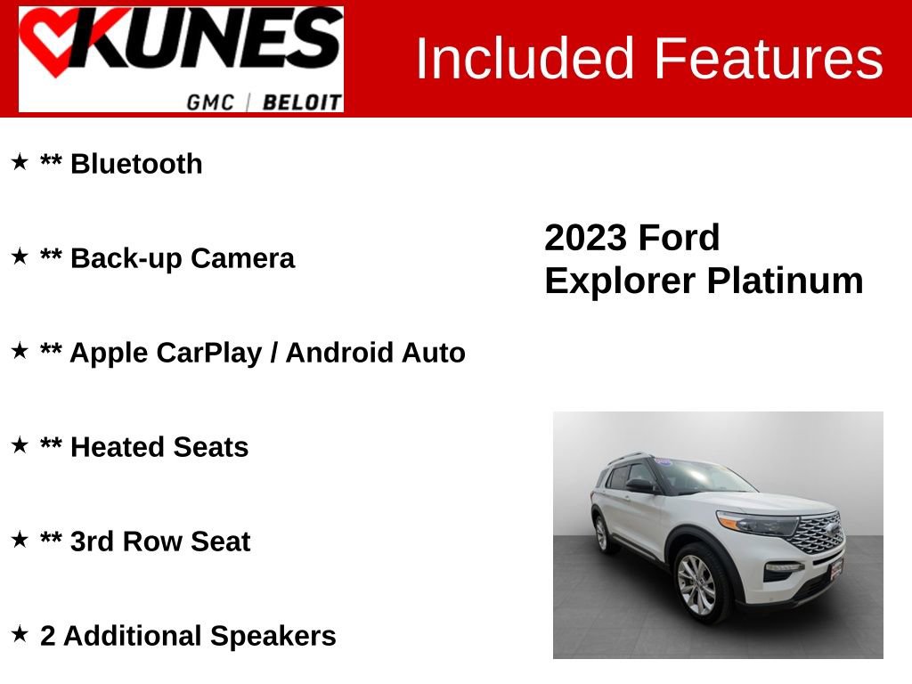 Used 2023 Ford Explorer Platinum w/ Technology Package image 2