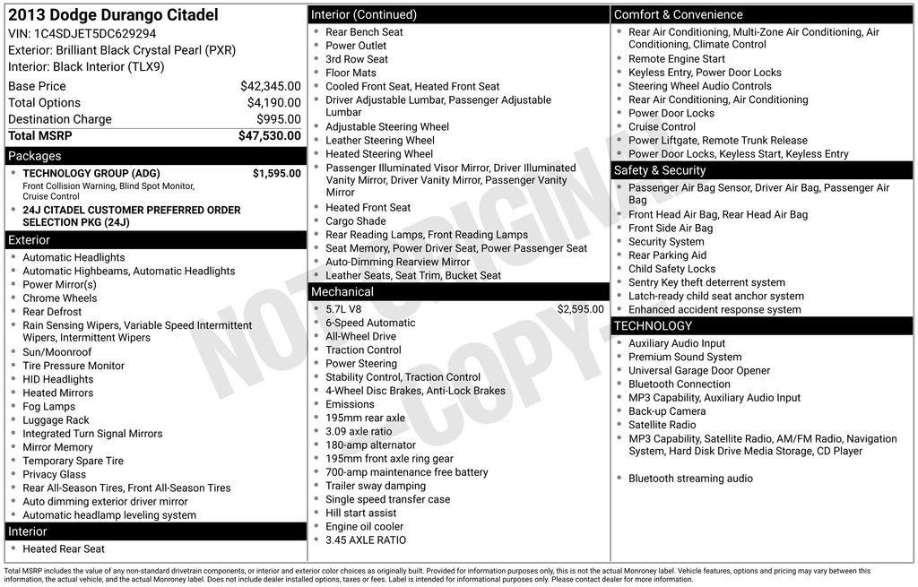 Used 2013 Dodge Durango Citadel w/ Technology Group AWD/4WD image 13