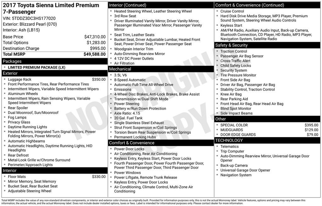 Used 2017 Toyota Sienna Limited Premium image 11