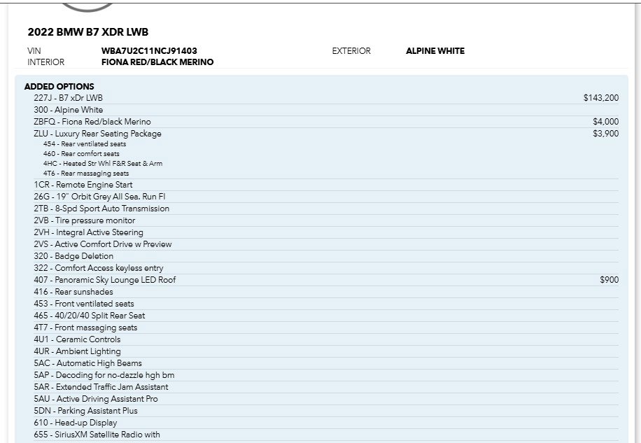 Used 2022 BMW ALPINA B7 xDrive w/ Luxury Rear Seating Package image 7