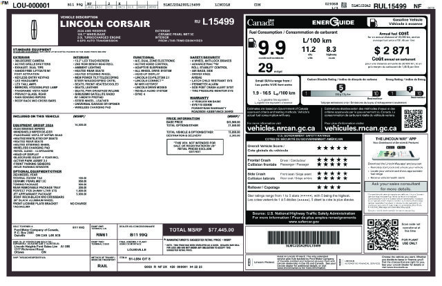 Used 2024 Lincoln Corsair Reserve w/ Equipment Group 202A AWD/4WD image 23