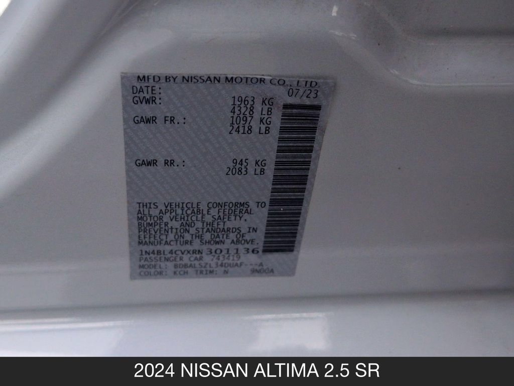 Certified 2024 Nissan Altima 2.5 SR w/ SR Premium Package FWD image 26