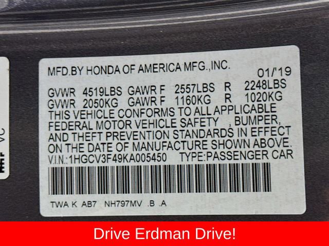 Used 2019 Honda Accord EX image 32