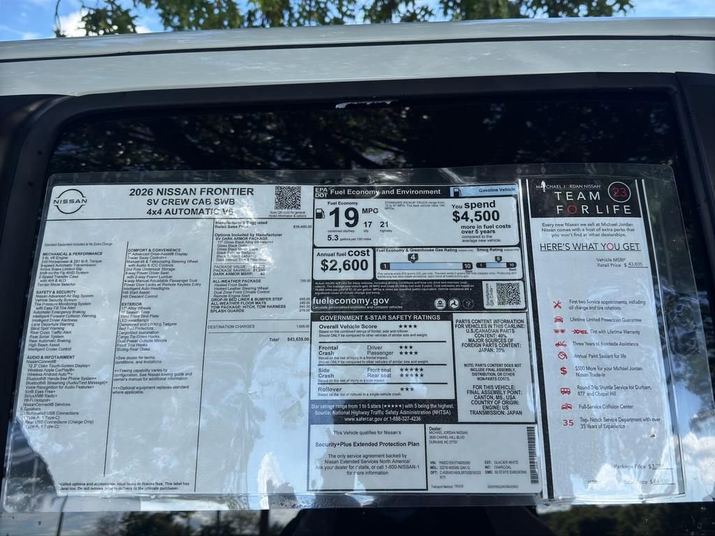 New 2026 Nissan Frontier SV image 13