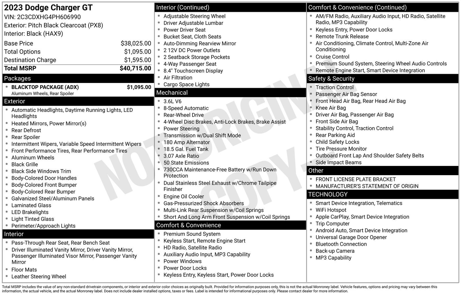 Used 2023 Dodge Charger GT w/ Blacktop Package image 37